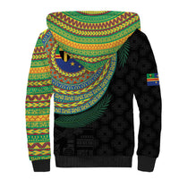 Tafea Tribal Tattoo with Namele Leaves Sherpa Hoodie LT03 - Polynesian Pride