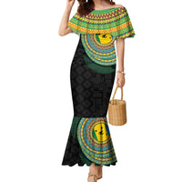 Malampa Tribal Tattoo with Namele Leaves Mermaid Dress