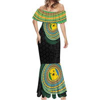Malampa Tribal Tattoo with Namele Leaves Mermaid Dress