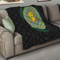 Malampa Tribal Tattoo with Namele Leaves Quilt