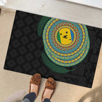 Malampa Tribal Tattoo with Namele Leaves Rubber Doormat LT03 - Polynesian Pride