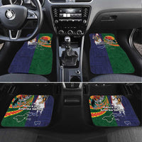 Manuʻa Islands and American Samoa Together Car Mats Rooster and Eagle Mascot National Map and Flag Style