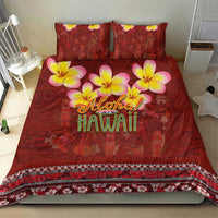 Aloha Plumeria Flowers Bedding Set With Hawaiian Style Tapa Tribal LT03 - Polynesian Pride