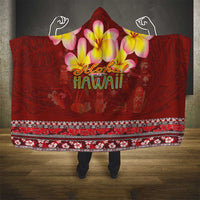 Aloha Plumeria Flowers Hooded Blanket With Hawaiian Style Tapa Tribal LT03 - Polynesian Pride