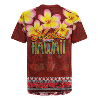 Aloha Plumeria Flowers Rugby Jersey With Hawaiian Style Tapa Tribal LT03 - Polynesian Pride