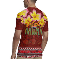Aloha Plumeria Flowers Rugby Jersey With Hawaiian Style Tapa Tribal LT03 - Polynesian Pride