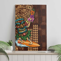 Hawaiian Tiki Mask Surfing Kakau Pattern Canvas Wall Art LT03 - Polynesian Pride