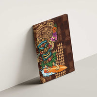 Hawaiian Tiki Mask Surfing Kakau Pattern Canvas Wall Art LT03 - Polynesian Pride