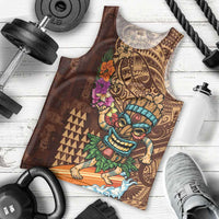 Hawaiian Tiki Mask Surfing Kakau Pattern Men Tank Top LT03 - Polynesian Pride
