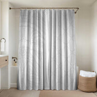 Niue White Sunday Bathroom Set Hiapo Tribal Art Tattoos LT03 Shower Curtain Only White - Polynesian Pride