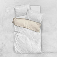 Niue White Sunday Bedding Set Hiapo Tribal Art Tattoos - Polynesian Pride