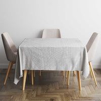 Niue White Sunday Tablecloth Hiapo Tribal Art Tattoos LT03 - Polynesian Pride