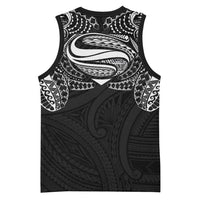 Super Samoan Traditional Tribal Art Tattoos Basketball Jersey Black Color LT03 - Polynesian Pride