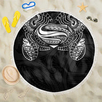 Super Samoan Traditional Tribal Art Tattoos Beach Blanket Black Color LT03 One Size 150cm Black - Polynesian Pride