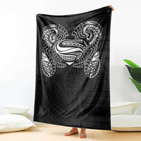 Super Samoan Traditional Tribal Art Tattoos Blanket Black Color - Polynesian Pride