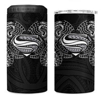 Super Samoan Traditional Tribal Art Tattoos 4 in 1 Can Cooler Tumbler Black Color LT03 One Size: 16 oz Black - Polynesian Pride