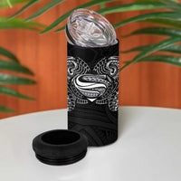 Super Samoan Traditional Tribal Art Tattoos 4 in 1 Can Cooler Tumbler Black Color LT03 - Polynesian Pride