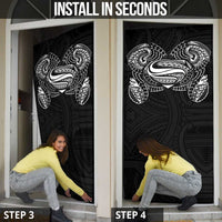 Super Samoan Traditional Tribal Art Tattoos Door Cover Black Color LT03 - Polynesian Pride