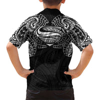 Super Samoan Traditional Tribal Art Tattoos Hawaiian Shirt Black Color LT03 - Polynesian Pride