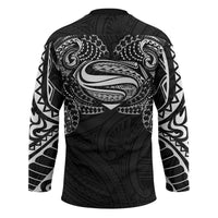 Super Samoan Traditional Tribal Art Tattoos Hockey Jersey Black Color LT03 - Polynesian Pride