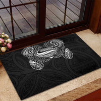 Super Samoan Traditional Tribal Art Tattoos Rubber Doormat Black Color LT03 - Polynesian Pride