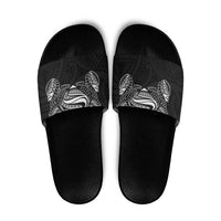 Super Samoan Traditional Tribal Art Tattoos Slide Sandals Black Color - Polynesian Pride