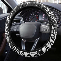 Super Samoan Traditional Tribal Art Tattoos Steering Wheel Cover Black Color LT03 - Polynesian Pride