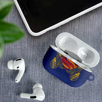 Super Samoan Traditional Tribal Art Tattoos AirPods Case Blue Color LT03 - Polynesian Pride