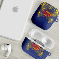 Super Samoan Traditional Tribal Art Tattoos AirPods Case Blue Color LT03 - Polynesian Pride