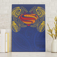 Super Samoan Traditional Tribal Art Tattoos Canvas Wall Art Blue Color LT03 Without Frame Blue - Polynesian Pride
