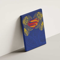 Super Samoan Traditional Tribal Art Tattoos Canvas Wall Art Blue Color LT03 - Polynesian Pride