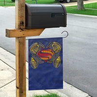 Super Samoan Traditional Tribal Art Tattoos Garden Flag Blue Color - Polynesian Pride