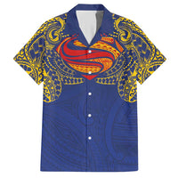 Super Samoan Traditional Tribal Art Tattoos Hawaiian Shirt Blue Color LT03 Blue - Polynesian Pride