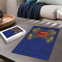 Super Samoan Traditional Tribal Art Tattoos Puzzle Blue Color LT03 - Polynesian Pride