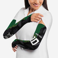 Custom Aotearoa South Africa Rugby Freedom Cup Arm Sleeves Kiwi Warriors Haka with King Protea Symbol - Polynesian Pride