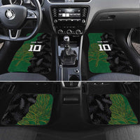 Aotearoa South Africa Rugby Freedom Cup Car Mats Kiwi Warriors Haka with King Protea Symbol LT03 Set 4pcs Green - Polynesian Pride
