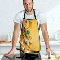 Hawaiian Tropical Fruits and Plants Apron Kakau Pattern Summer Vibe