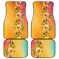 Hawaiian Tropical Fruits and Plants Car Mats Kakau Pattern Summer Vibe