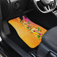 Hawaiian Tropical Fruits and Plants Car Mats Kakau Pattern Summer Vibe