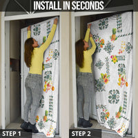 Hawaiian Quilts Door Cover Tropical Fruits and Plants