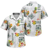 Hawaiian Quilts Family Matching Summer Maxi Dress and Hawaiian Shirt Tropical Fruits and Plants