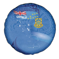 Tuvalu Heritage Spare Tire Cover Map of the Islands and Polynesia Pattern