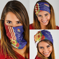 Kiribati Heritage Neck Gaiter Map of the Islands and Polynesia Pattern