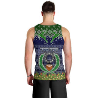 Personalised Pohnpei State Christmas Men Tank Top Coat of Arms Beautiful Merry Xmas Snowflake LT03 - Polynesian Pride