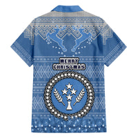Kosrae Christmas Family Matching Summer Maxi Dress and Hawaiian Shirt Coat of Arms Beautiful Merry Xmas Snowflake LT03 - Polynesian Pride
