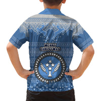 Kosrae Christmas Hawaiian Shirt Coat of Arms Beautiful Merry Xmas Snowflake LT03 - Polynesian Pride