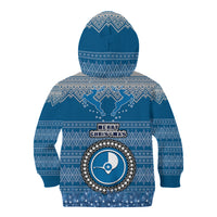 Yap Christmas Kid Hoodie Coat of Arms Beautiful Merry Xmas Snowflake LT03 - Polynesian Pride