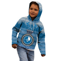 Yap Christmas Kid Hoodie Coat of Arms Beautiful Merry Xmas Snowflake LT03 - Polynesian Pride
