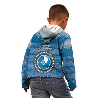 Yap Christmas Kid Hoodie Coat of Arms Beautiful Merry Xmas Snowflake LT03 - Polynesian Pride