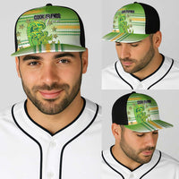 Cook Islands Va'a Race Baseball Net Cap Te Tatau Tattoos Sporty Style Green-White Color LT03 - Polynesian Pride